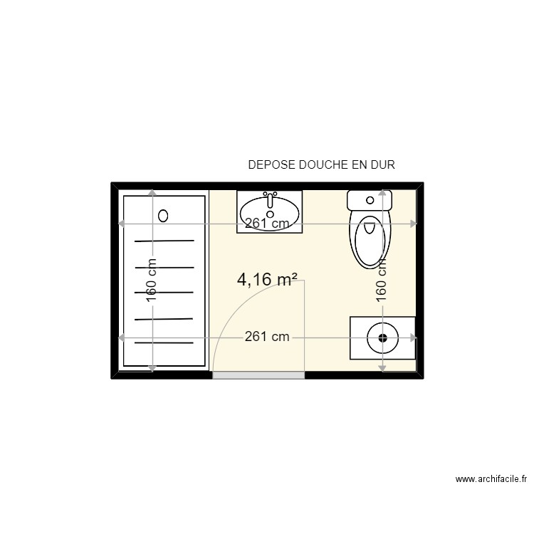 DOURDIN ERIC . Plan de 1 pièce et 4 m2