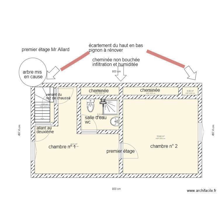 premier étage. Plan de 0 pièce et 0 m2