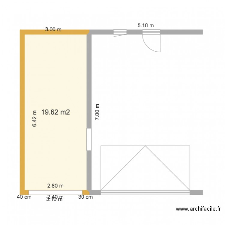 garage. Plan de 0 pièce et 0 m2