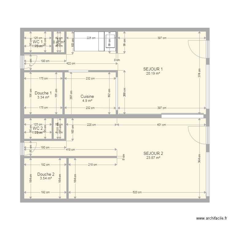 BRUNET. Plan de 0 pièce et 0 m2