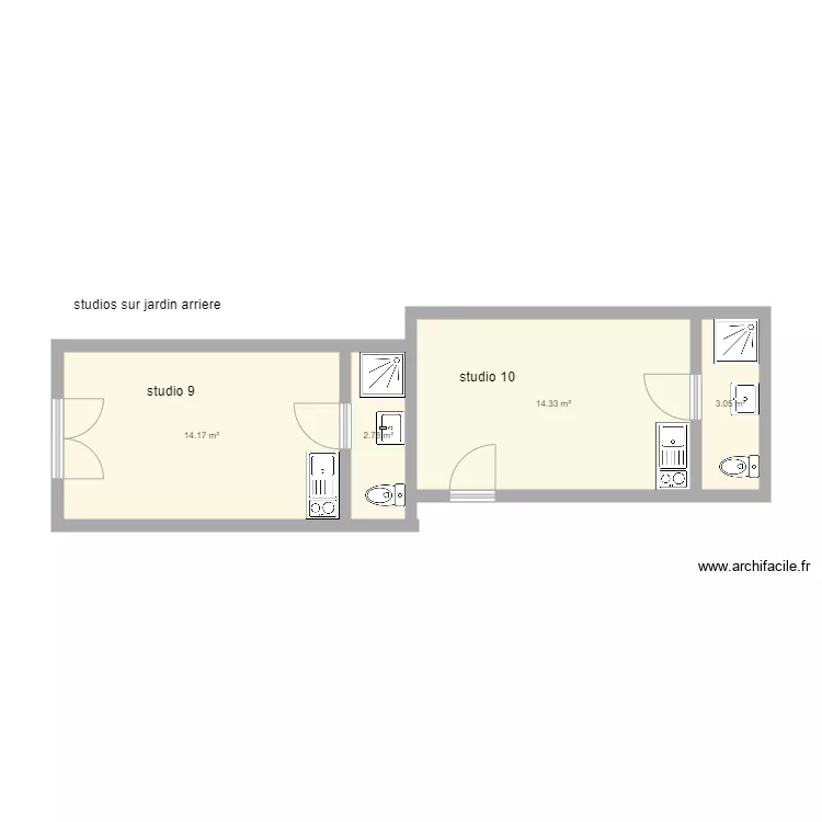 studios bron arriere. Plan de 