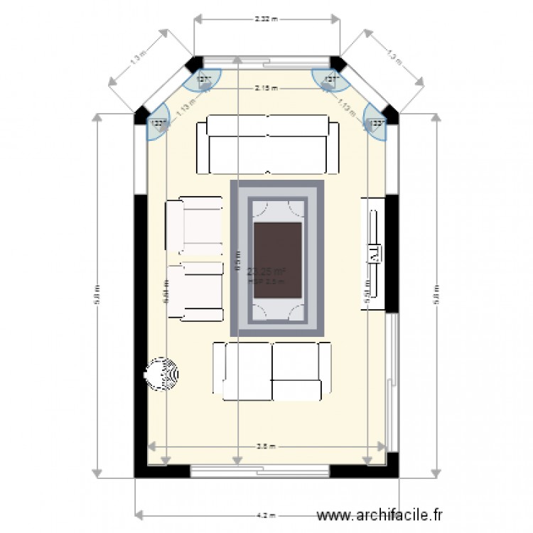 VERANDA MACONNEE MEUBLEE DEFINITIVE. Plan de 0 pièce et 0 m2