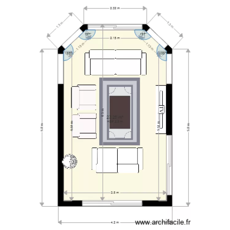 VERANDA MACONNEE MEUBLEE DEFINITIVE. Plan de 