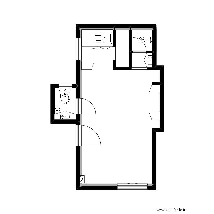 Appart. Plan de 8 pièces et 2 m2