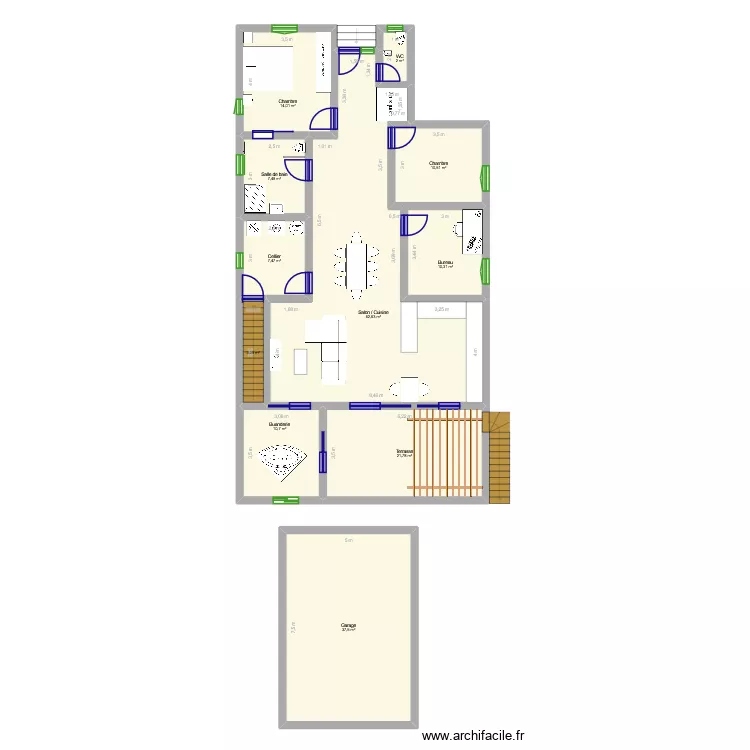 Arno. Plan de 11  et 188 m²