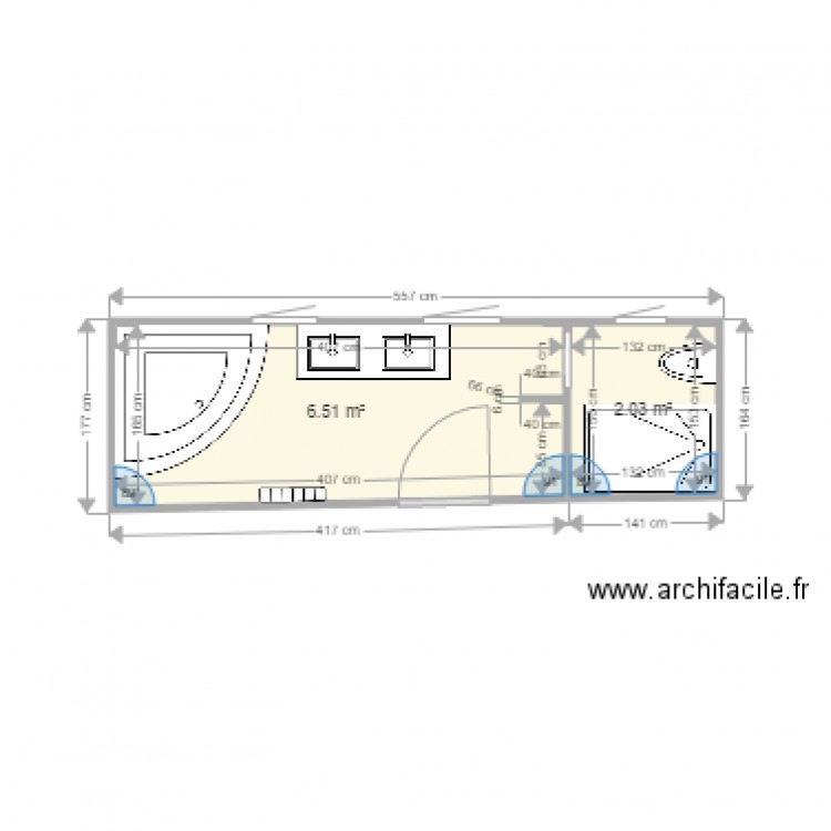 salle de bain. Plan de 0 pièce et 0 m2