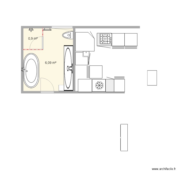 SDB 8 37 BIS. Plan de 0 pièce et 0 m2