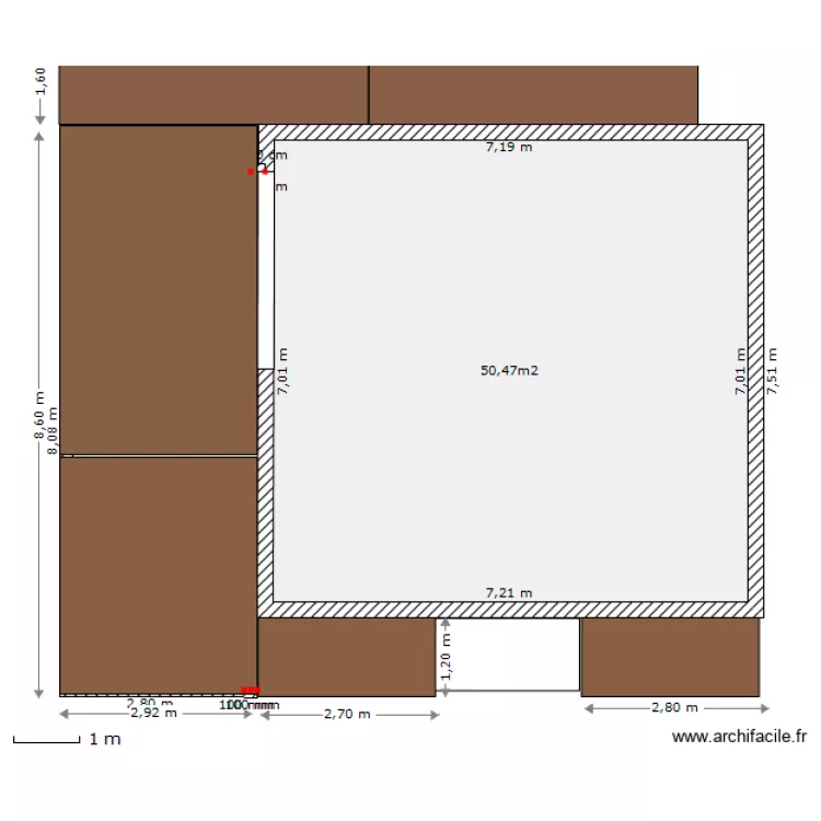 Trottoir. Plan de 