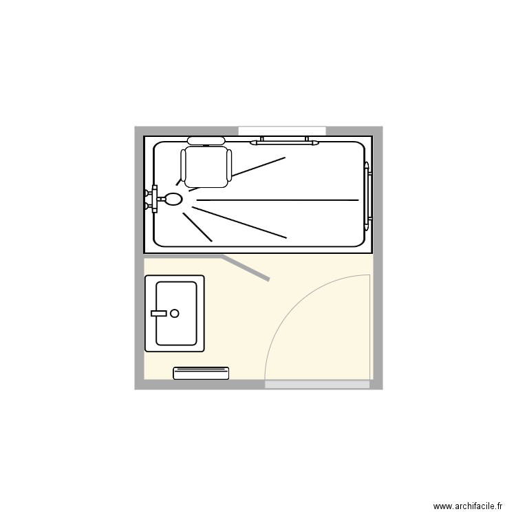 picquet après travaux. Plan de 1 pièce et 3 m2