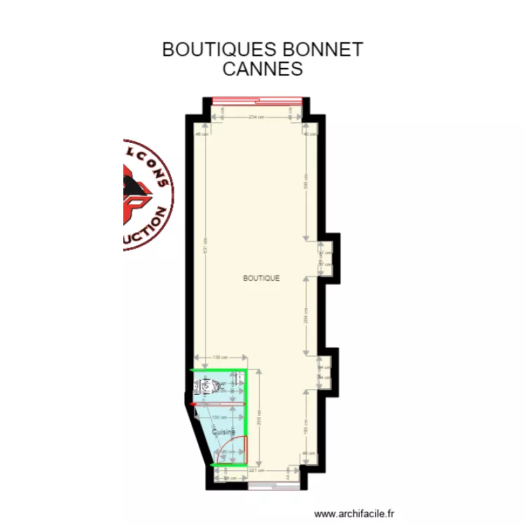 BOUTIQUE BONNET PROJET. Plan de 