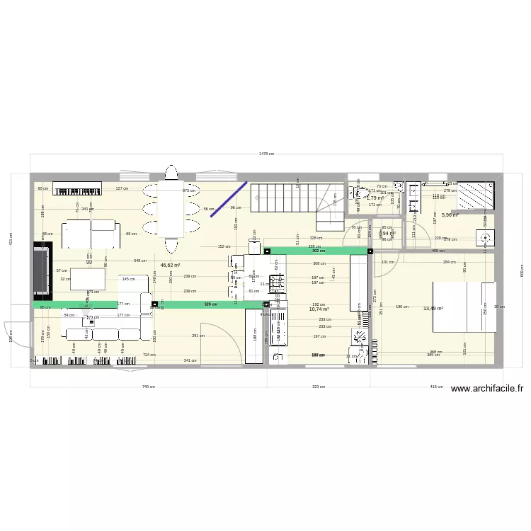 RDC modif charpente 30 mars 2023 bis. Plan de 
