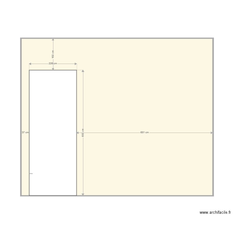 wall 23 door X 3. Plan de 1 pièce et 69 m2