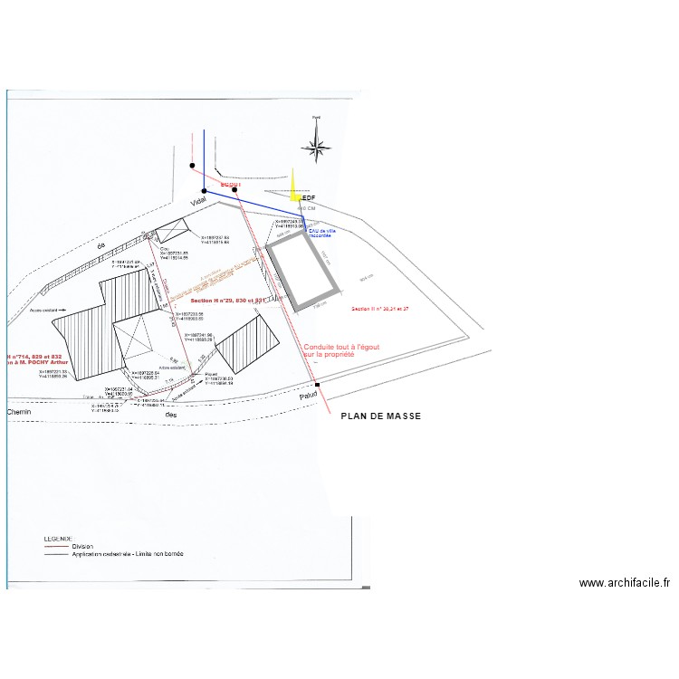 plan de masse. Plan de 0 pièce et 0 m2