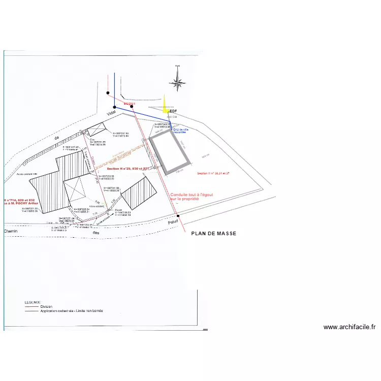 plan de masse. Plan de plan de masse. Plan de