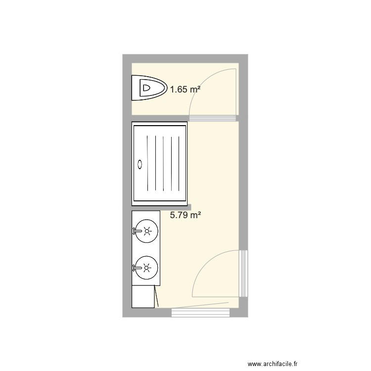 Salle de bain BC. Plan de 0 pièce et 0 m2