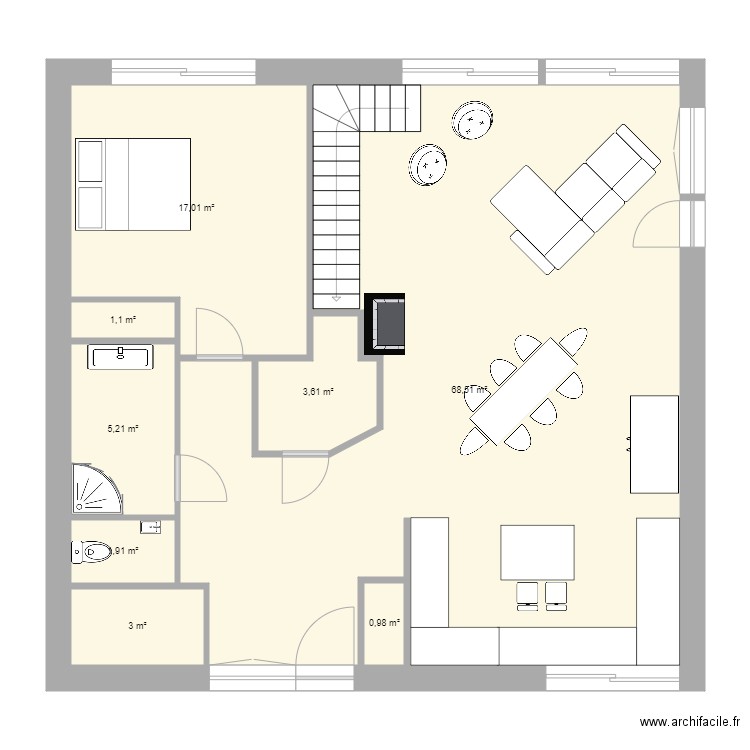 Maison. Plan de 0 pièce et 0 m2