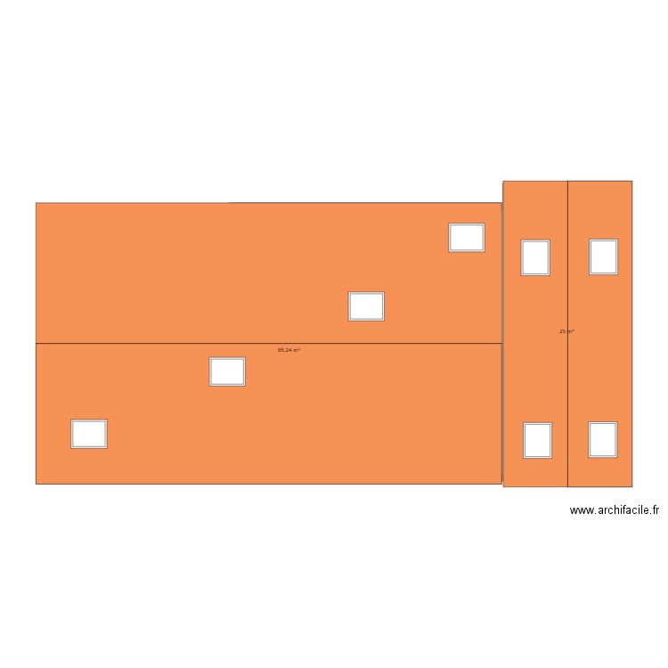 MAISON MARJORAY TOITURE . Plan de 2 pièces et 111 m2