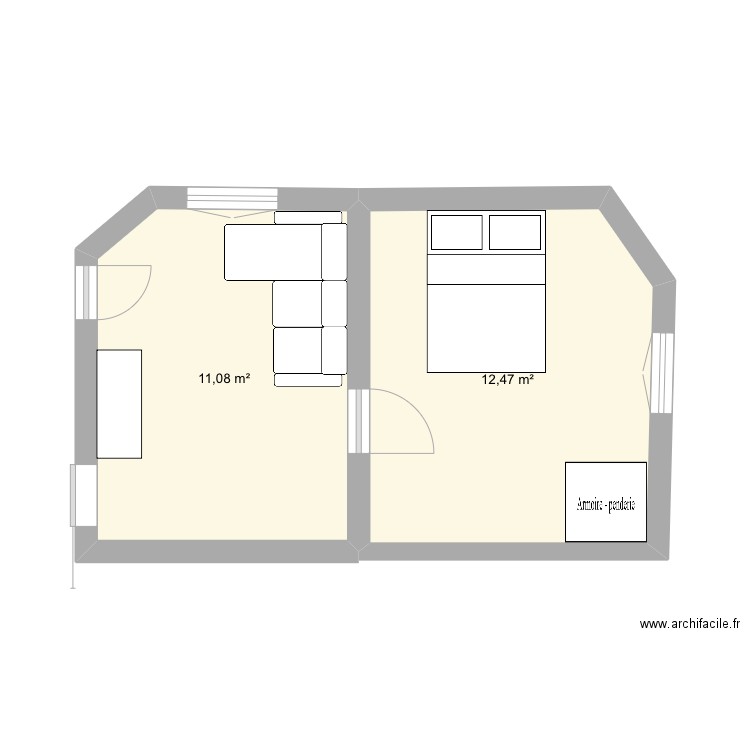 Appart meublé. Plan de 0 pièce et 0 m2