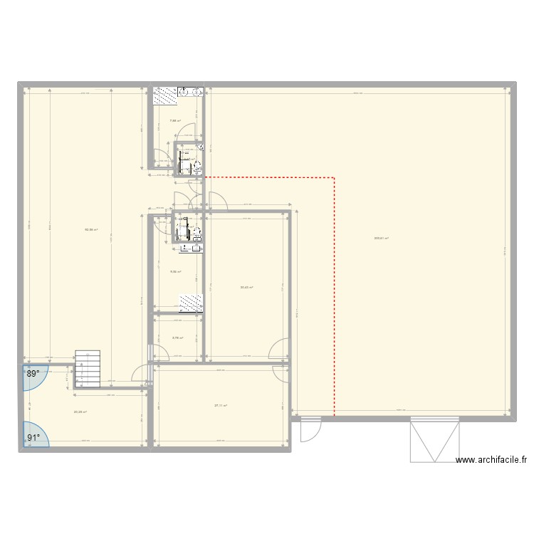 cheminement PMR. Plan de 0 pièce et 0 m2