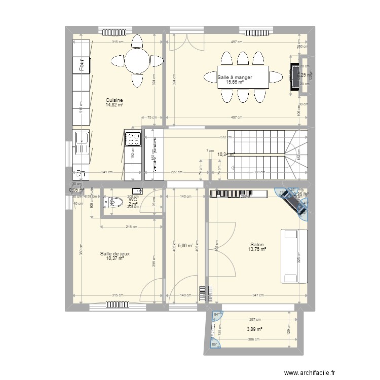 Maison Colombes V cuisine 221110 ter. Plan de 23 pièces et 155 m2