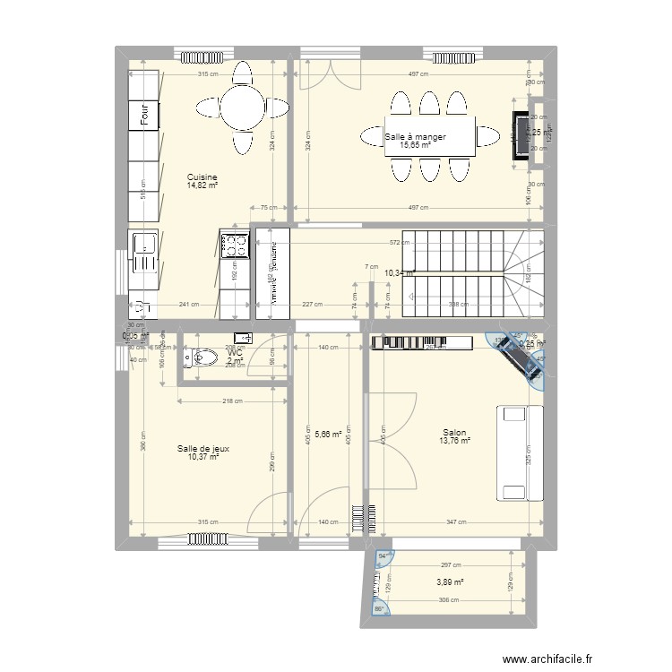 Maison Colombes V cuisine 221110 ter. Plan de 0 pièce et 0 m2
