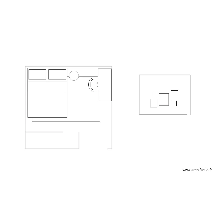 Chambre Mathilde. Plan de 