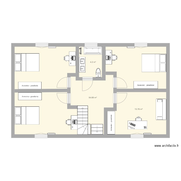Romazy étage 1. Plan de 0 pièce et 0 m2