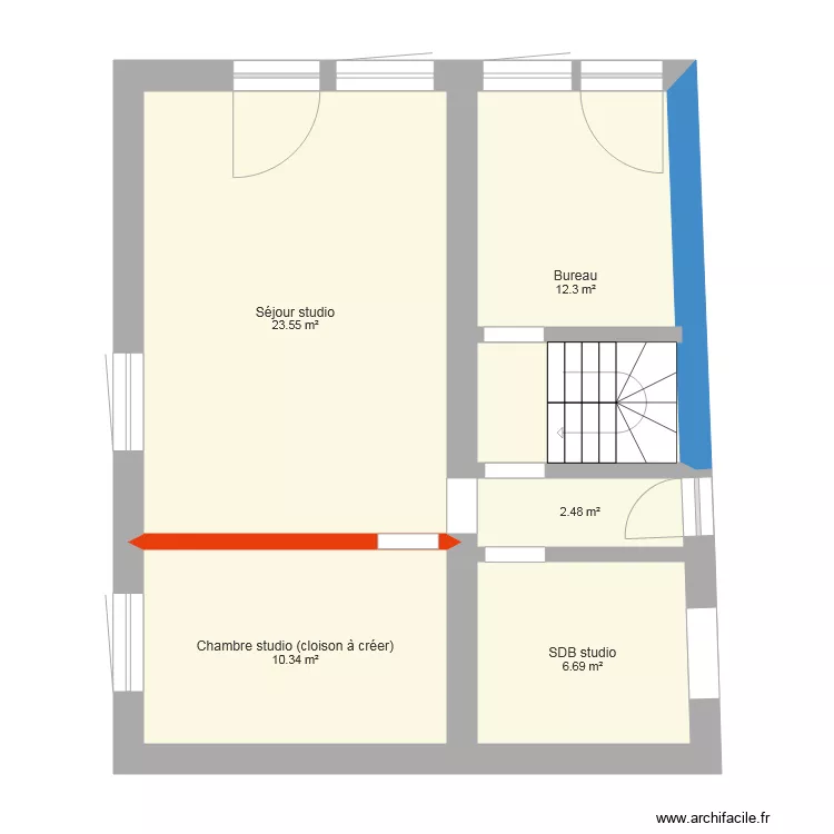 Esch sur S&ucirc;re RDC. Plan de 