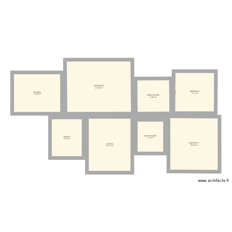 appart. Plan de 0 pièce et 0 m2