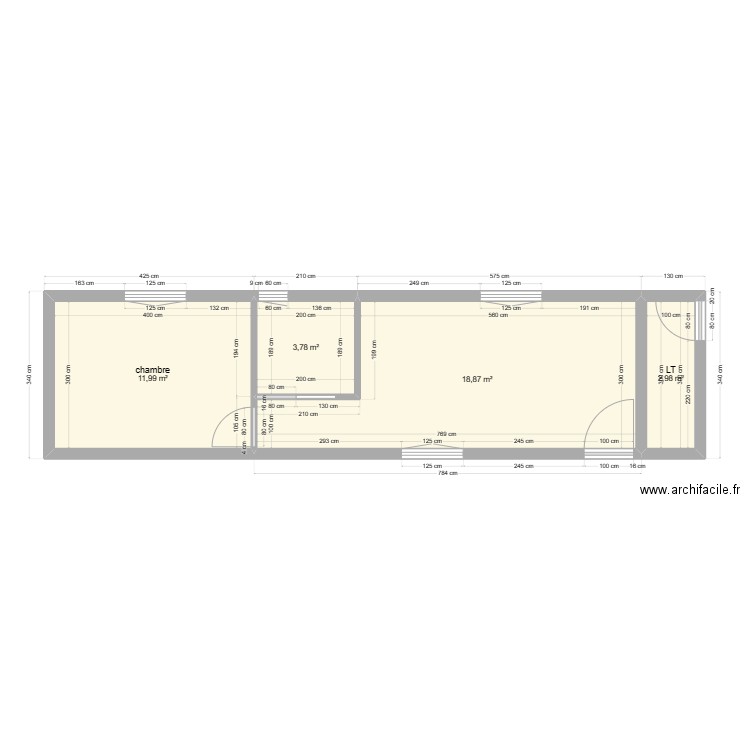 mobilh. Plan de 4 pièces et 38 m2