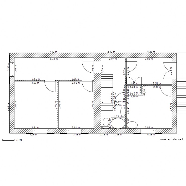 1er étage v01. Plan de 0 pièce et 0 m2