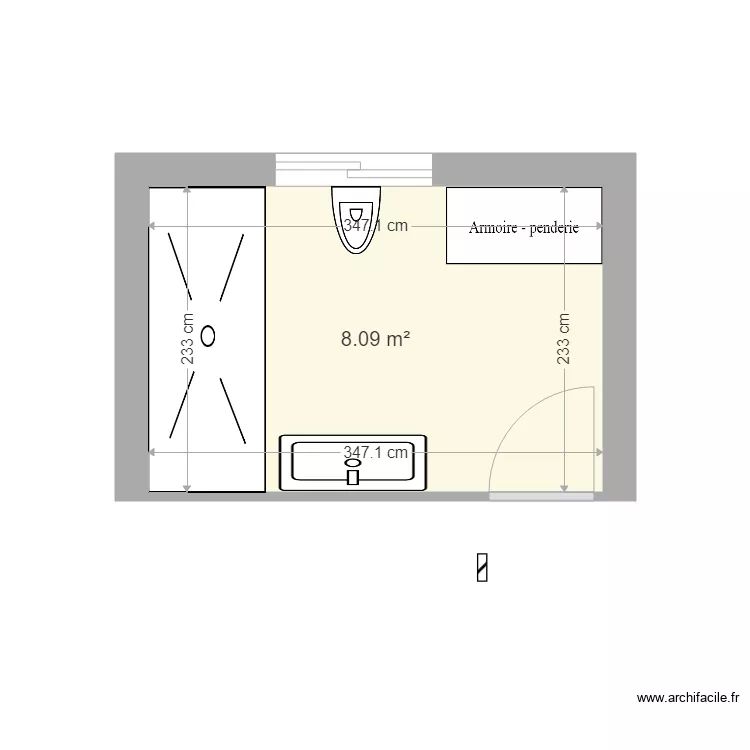 SALLE D EAU DU BAS01. Plan de 