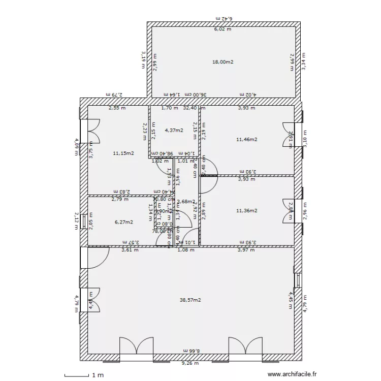 maison rectangle 2. Plan de 