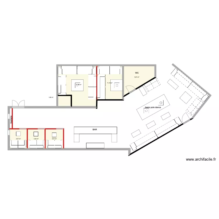 club pole dance 5. Plan de club pole dance 5. Plan de