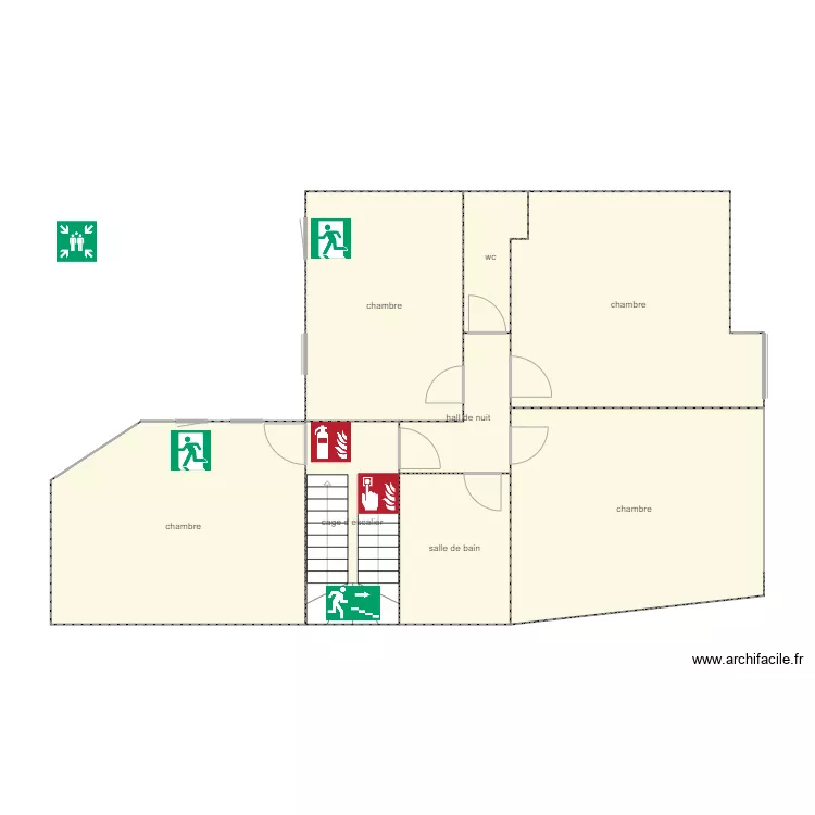 1er etage dottignie. Plan de 
