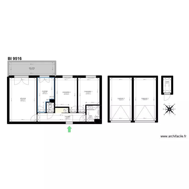 BI 9516. Plan de 