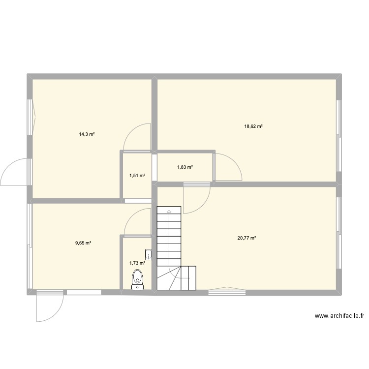 Garage aménagé. Plan de 7 pièces et 68 m2