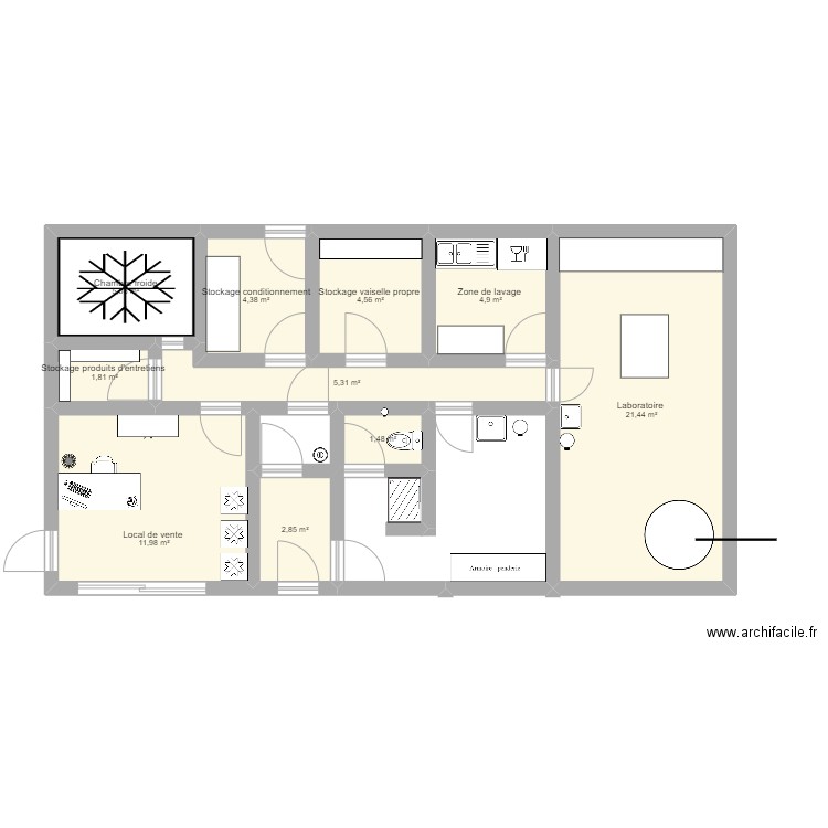 Laboratoire transfo . Plan de 0 pièce et 0 m2