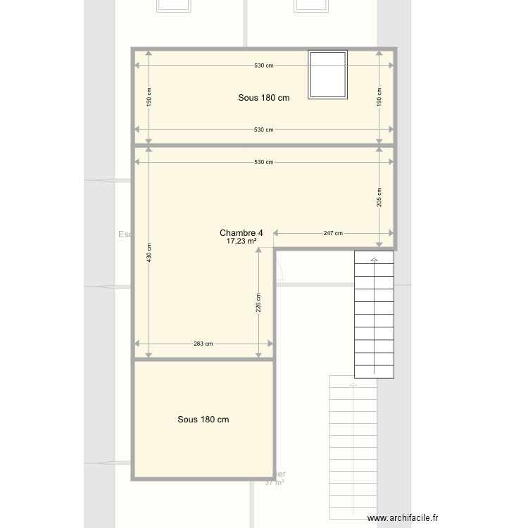 Gauchet. Plan de 13 pièces et 208 m2