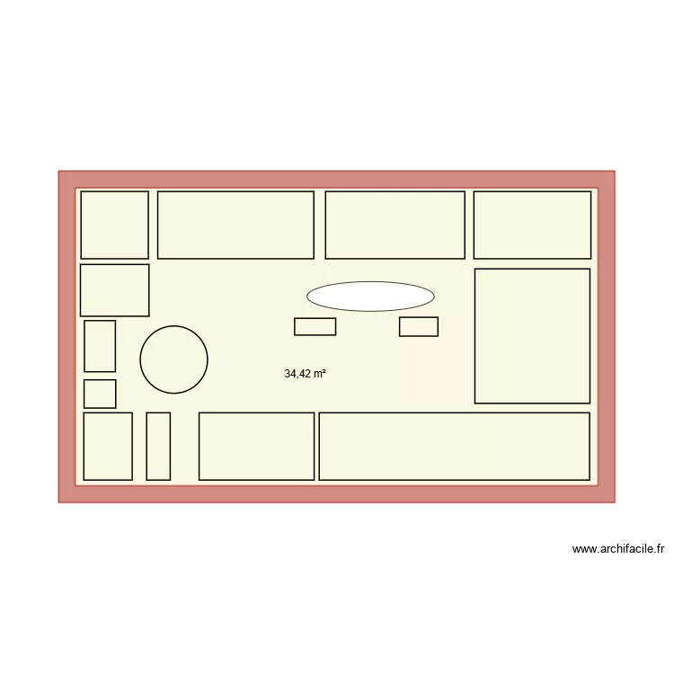 plan de l\'institu. Plan de 1  et 34 m²