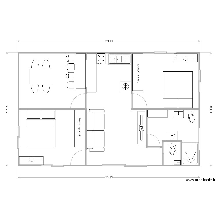 plan maison tuanui avec meuble. Plan de 0 pièce et 0 m2