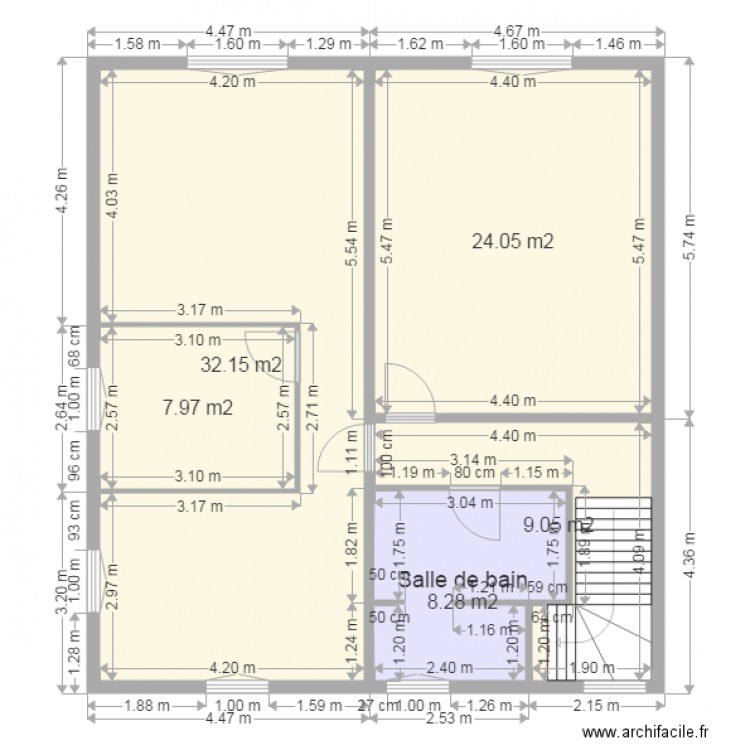 Plan Etage pour Maconnerie. Plan de 0 pièce et 0 m2