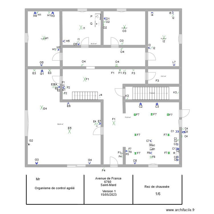 ST Mard. Plan de 8 pièces et 228 m2