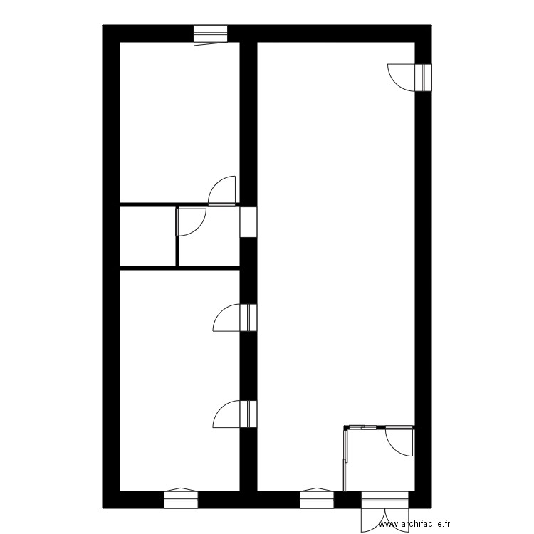 mairie de void vacon. Plan de 6 pièces et 108 m2