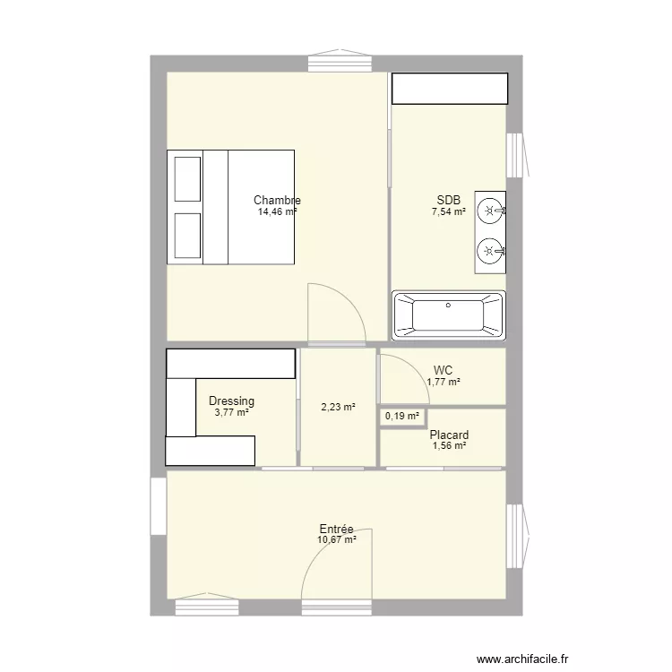 Travaux chambre. Plan de Travaux chambre. Plan de