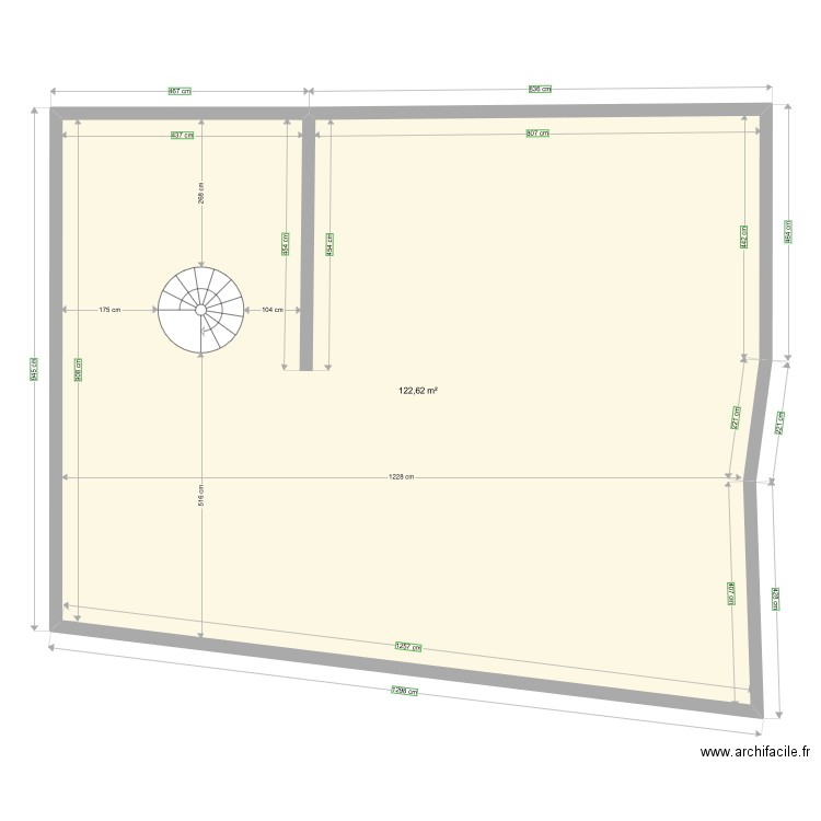 Mondurand. Plan de 1 pièce et 123 m2