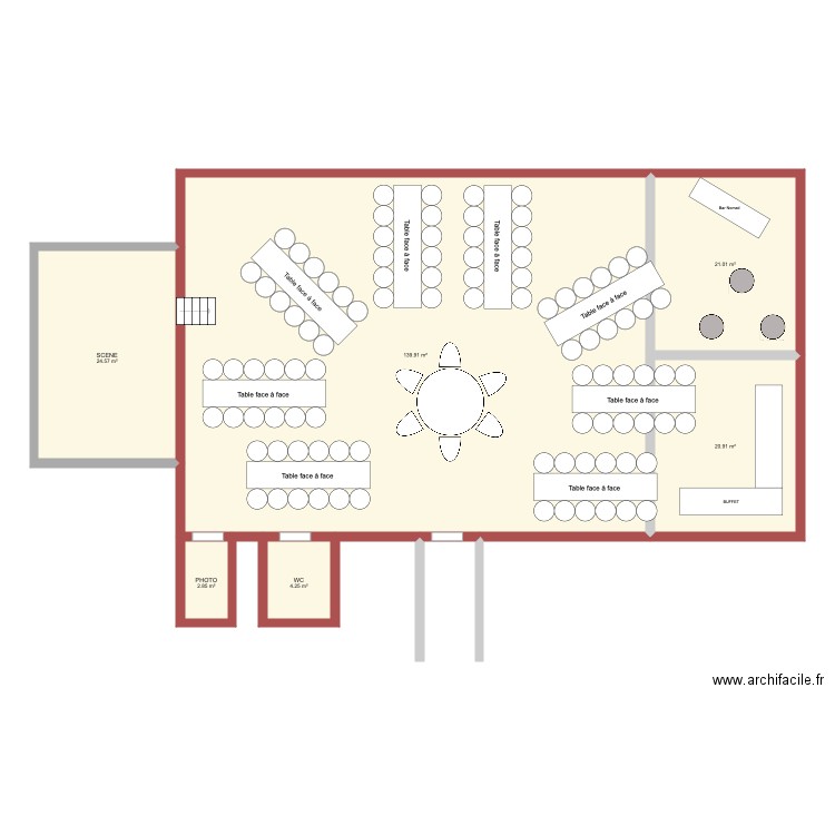 Salle de Mariage. Plan de 0 pièce et 0 m2