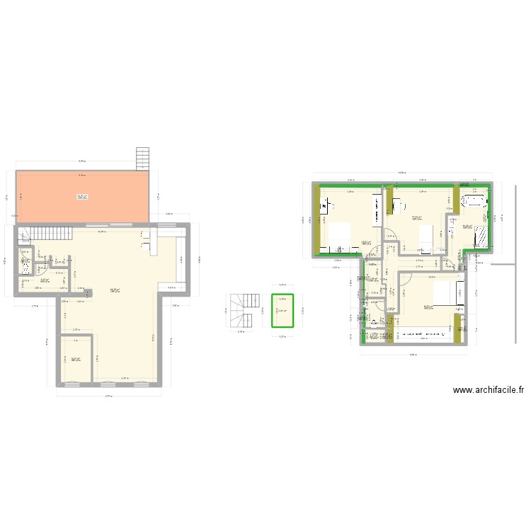 maison franck. Plan de 18 pièces et 190 m2
