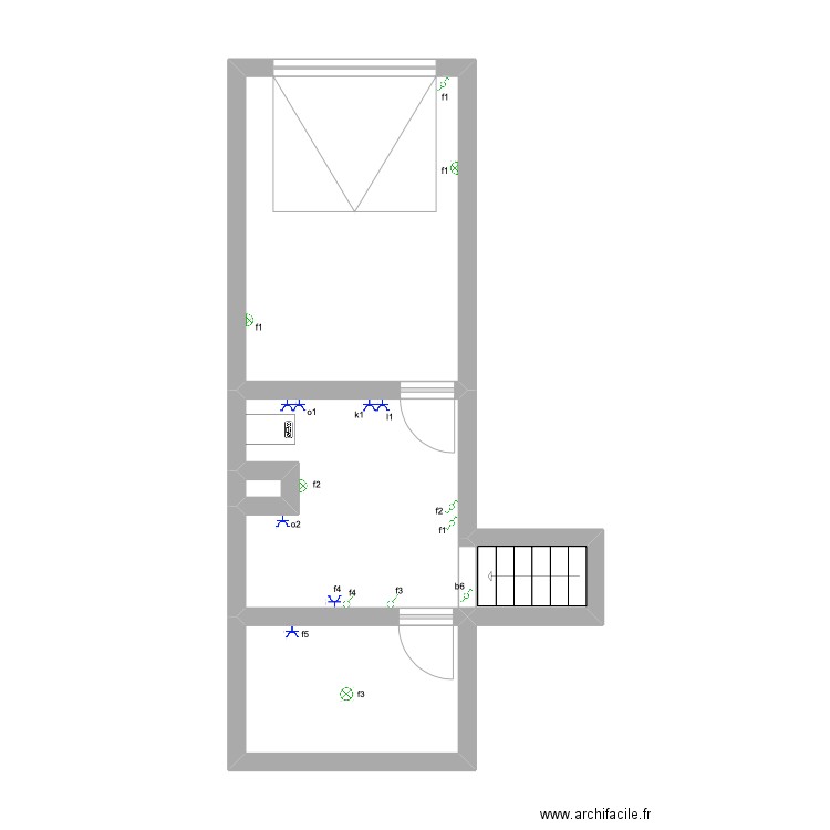 bonne fortune 7 cave. Plan de 5 pièces et 31 m2