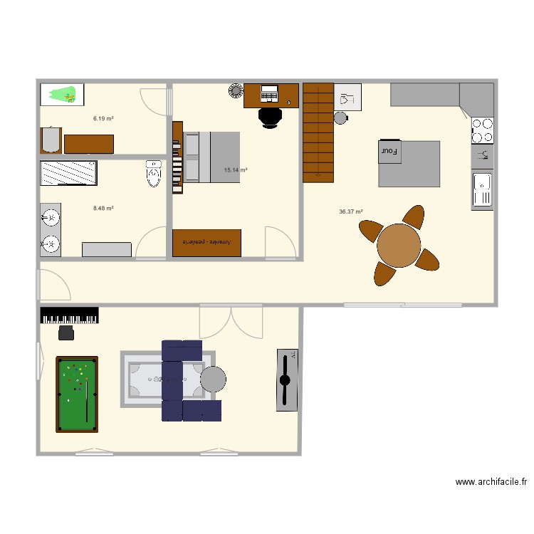 maison de couple pour future parents. Plan de 0 pièce et 0 m2